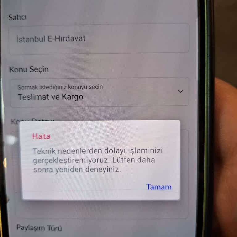 Teslim Edilmeyen Siparişin Hızlı Çözüm Ve Tam İade Talebi
