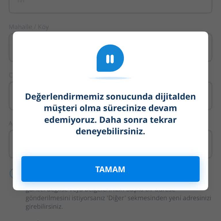 Denizbank Mobil Uygulamasında Hesap Açma Sorunu