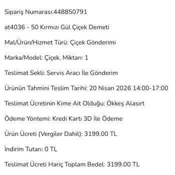 Eksik Gül Teslimatı Ve Yetersiz Telafi Teklifi