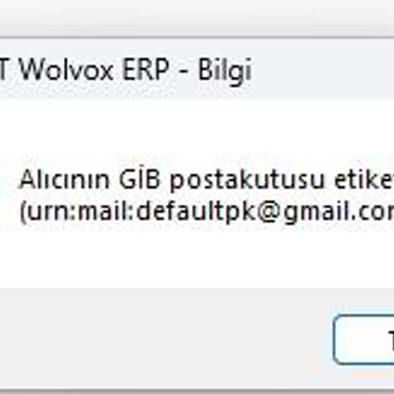 Müşteri Eposta Uyuşmazlığı Nedeniyle Fatura Gönderimi Yapılamıyor
