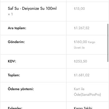 Doruk Kolonya’da Eksik Ürün Gönderilmemesi Ve İade Talebi