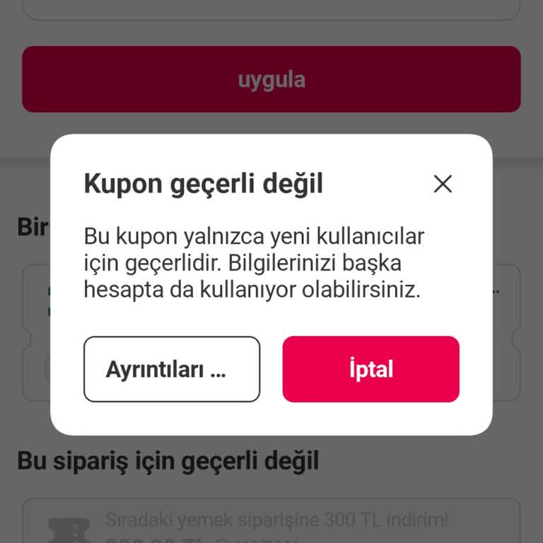 Kupon Kullanamama Sorunu Ve Müşteri Hizmetine Ulaşılamama
