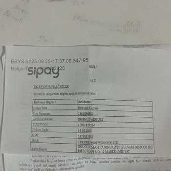 Sipay'da Bilgim Dışında Açılan Hesaplar Ve Kişisel Verilerimin Kötüye Kullanımı