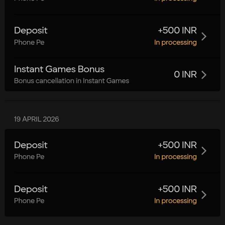 Parimatch ₹500 Deposit Stuck and Not Reflected in Account