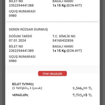 İzinsiz Erken Uçuş Değişikliği Ve Artan Bilet Fiyatı