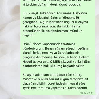 Duenca.com’da Satın Alınan Pantolonda İade Reddi Ve 1.499 TL Geri Ödeme Talebi