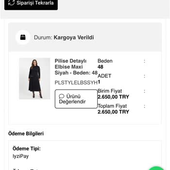 İade Edilen 2.650 TL Ödeme Gecikmesi Ve Müşteri Mağduriyeti