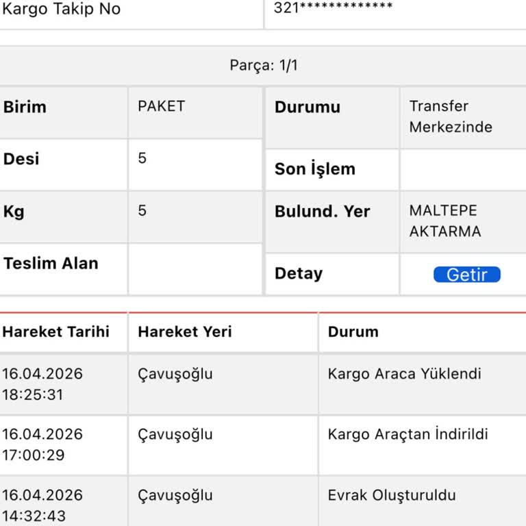 Maltepe Aktarma Merkezinde Takılan Kargo İçin Acil Teslimat Talebi