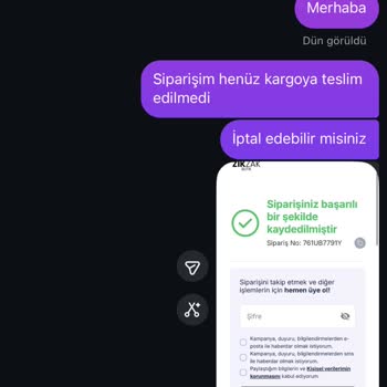 Zikzak Butik’te İptal Talebim Reddedildi Ve Ürün Kalitesi Aldığı Görüntüyle Uyuşmuyor