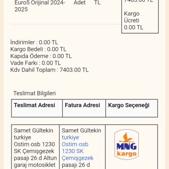 Ödenen 5.101 TL İçin Parça Gönderilmedi, İade Talep Ediliyor