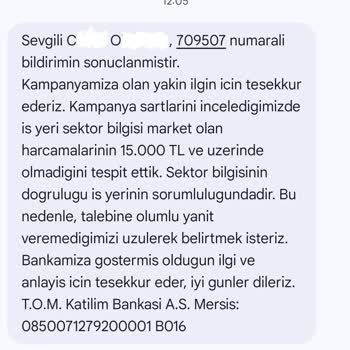Kazandığınız 1000 TL İade Ödenmedi Ve Şartlar Çelişkili