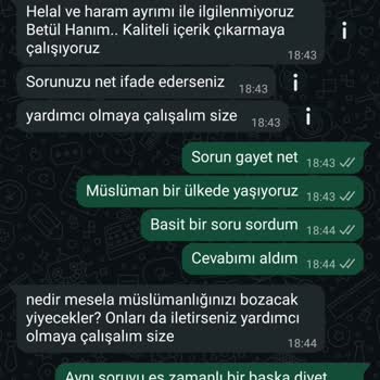 Helal Sertifikası Sorgusuna Alaycı Ve Saygısız Yanıt