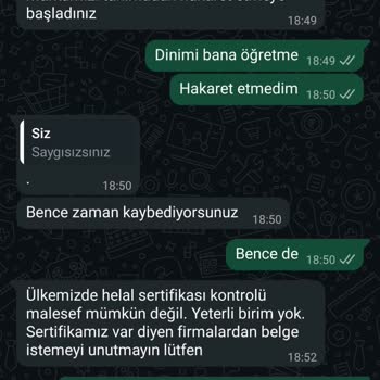 Helal Sertifikası Sorgusuna Alaycı Ve Saygısız Yanıt