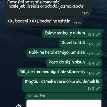 Seçtiğim XXXL Beden Yerine XXL Gönderildi Ve İade Reddi