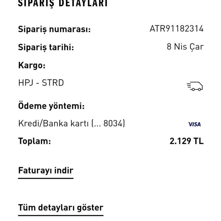 Adidas Siparişimin Gönderilmemesi Ve Ücret İadesi Talebi