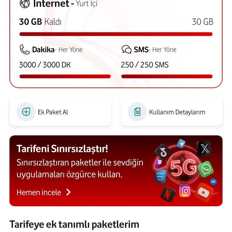 Vodafone Mobil Hattımda Yetkisiz Paket Ataması Ve 1.000 TL Fatura