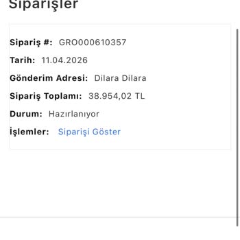 Siparişimin Hazırlanıyor Aşamasında Kalması Ve Teslim Edilmemesi