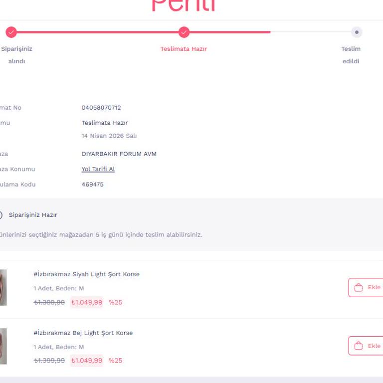 Penti Mağazasındaki Yanlış Beden Siparişi İçin Zorunlu Teslim Alma Ve Tehditkar Tutum