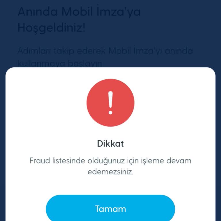 Mahkeme Kararıyla Çıkarılan Borç İçin Fraud Listesinden Kaldırma Ve Mobil İmza Aktifleştirme Talebi