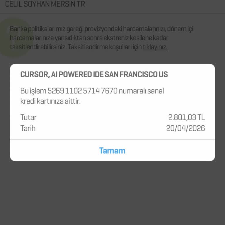 İzinsiz 2800 TL İşlem İçin İptal Ve Tam İade Talebi
