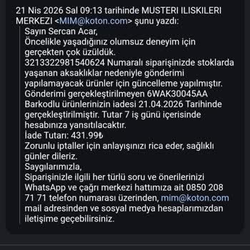 Stok Sorunu Bahaneleriyle İptal Edilen Çanta Ve Şeffaf Olmayan İndirim Politikası