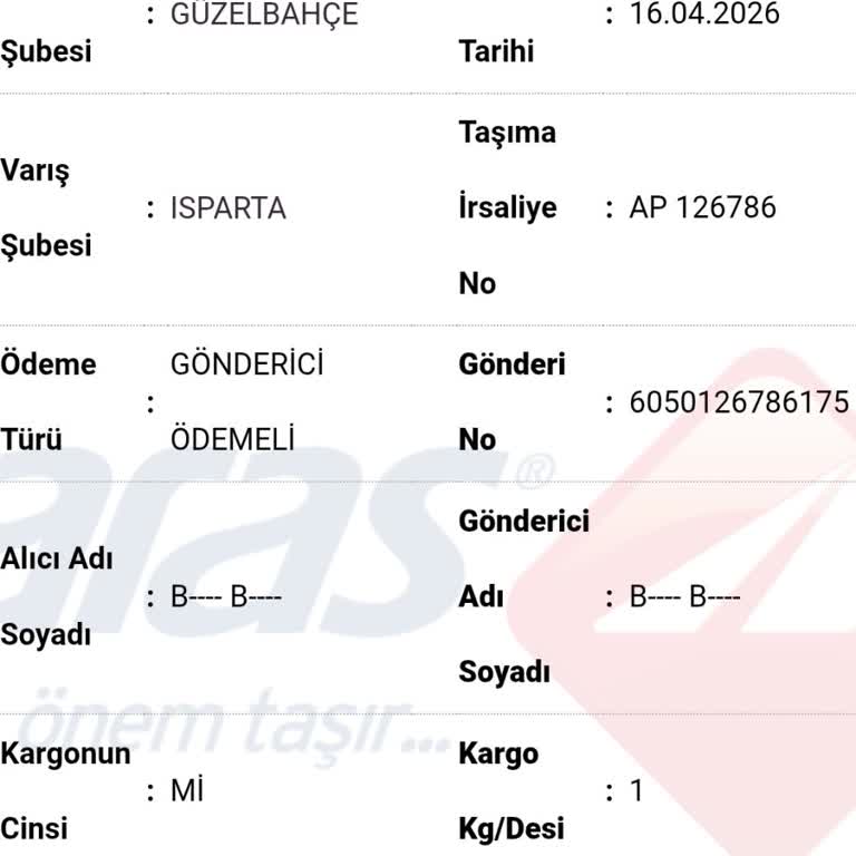 Aras Kargo Güzelbahçe Şubesinde Bilgilendirme Yapmadan İade