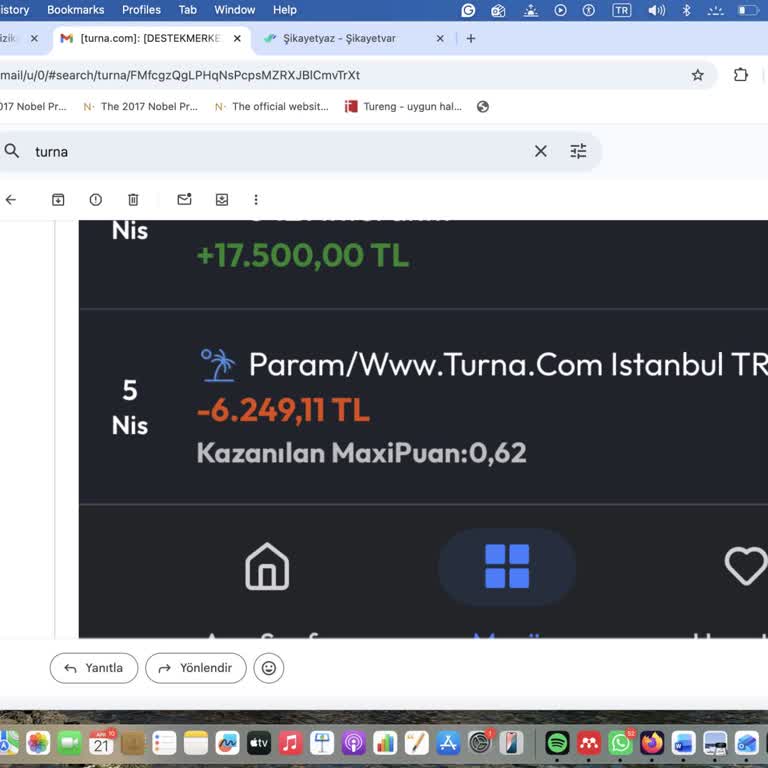 Turna.com'dan Verilmeyen Bilet İçin Çekilen 6.249,11 TL’nin İadesi Gerekiyor