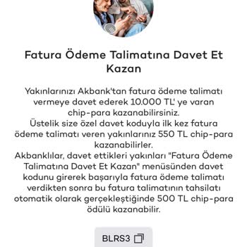 Akbank Fatura Ödeme Talimatı Kampanyasındaki Chip-Para Ödüllerim Yatmadı