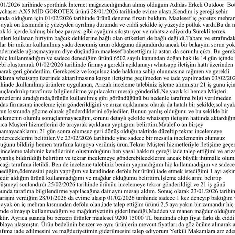 İade Hakkı İhlal Edildi, Hediye Çeki Teklifiyle Müşteri Zararı Karşılanmadı