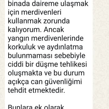 Sitede Elektrik Kesintileri, Fahiş Ücretler, Asansör Arızaları Ve Yangın Merdiveni Sorunu