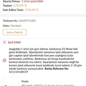Trendyol Yanlış Fiyat Nedeniyle Siparişimi İptal Etmesi Mağduriyet Yarattı