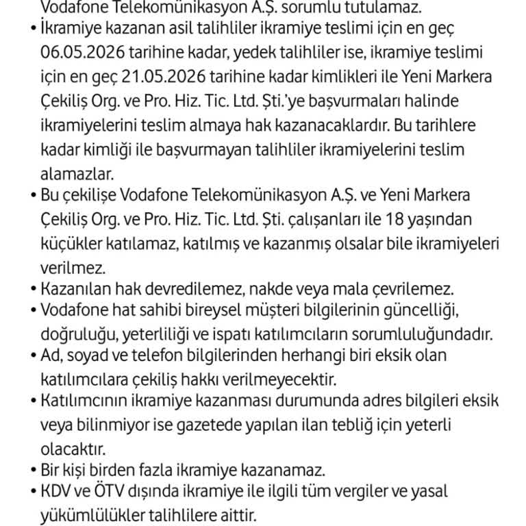 Vodafone 2026 Büyük Mart Çekilişi Sonuçları Yayınlanmadı Ve Şeffaflık Sorunu