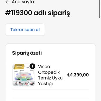 Visco Ortopedik Uyku Yastığı İçin İade Talebine Yanıt Gelmemesi