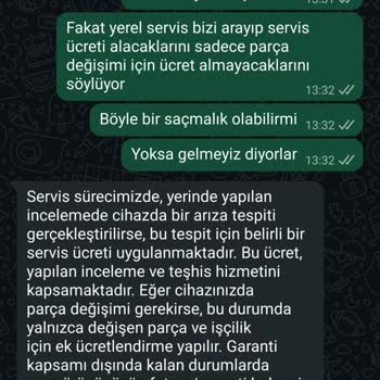Garanti Kapsamında Çamaşır Makinesi Kapak Ve Su Sızdırma Ücret Talebi