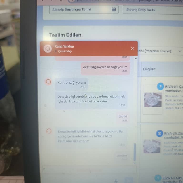 Canlı Destek Sohbeti Cevap Almadan Kapanıyor
