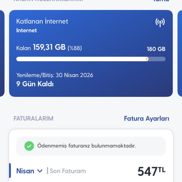 150 GB Hediye İnternet Kullanılmıyor, Paketimden Düşüm Yapılıyor