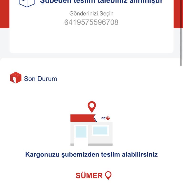 Şubeden Teslim Seçeneği Yanlış İşaretlendi, Adrese Teslimat Değişikliği İmkansız