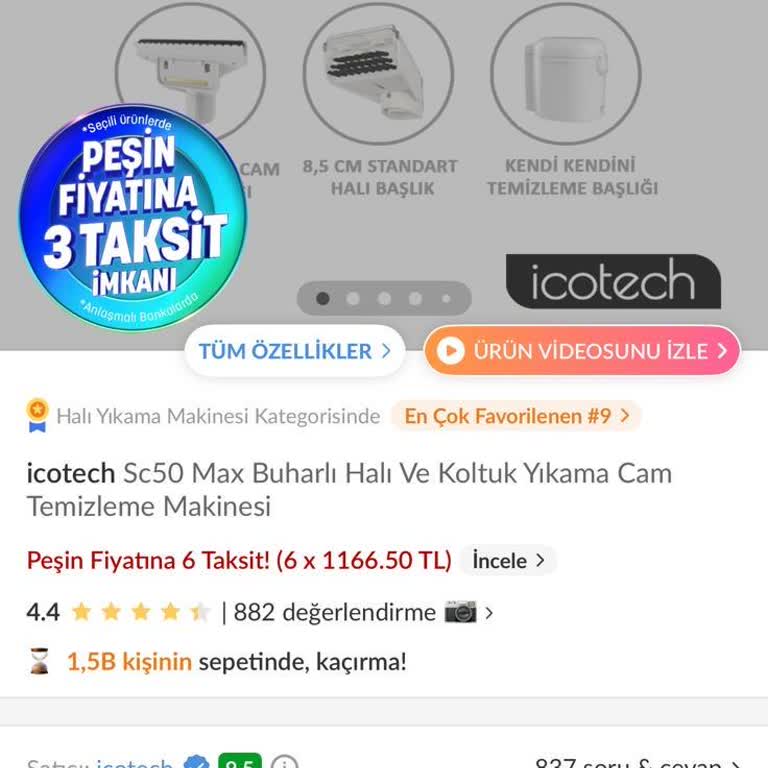 İcotech SC50 Ürünün İadesi Red Edildi, Geri Ödeme Yapılmadı