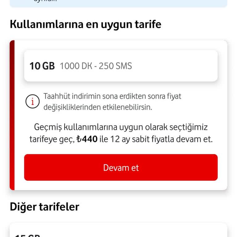 Sadık Müşteriye 10 GB Paket İçin Çifte Fiyat Teklifi Ve Makul Teklif Talebi