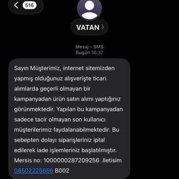 Kişisel Kullanım Amaçlı Sipariş Tacir İddiasıyla Haksızca İptal Edildi