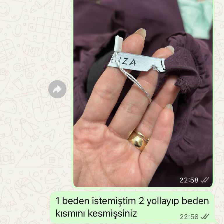 Yanlış Beden Gönderildi, Etiket Kesildi Ve Satıcı Yanıt Vermedi