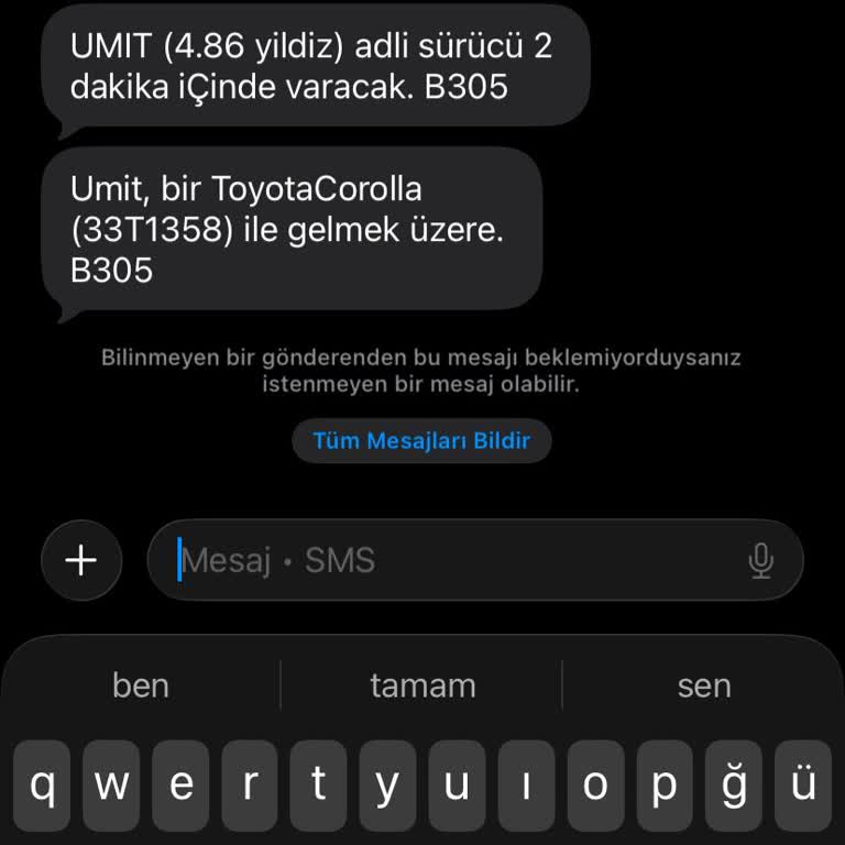 İzinsiz Uber SMS’leri Ve Telefon Numarası Eşleştirme Sorunu