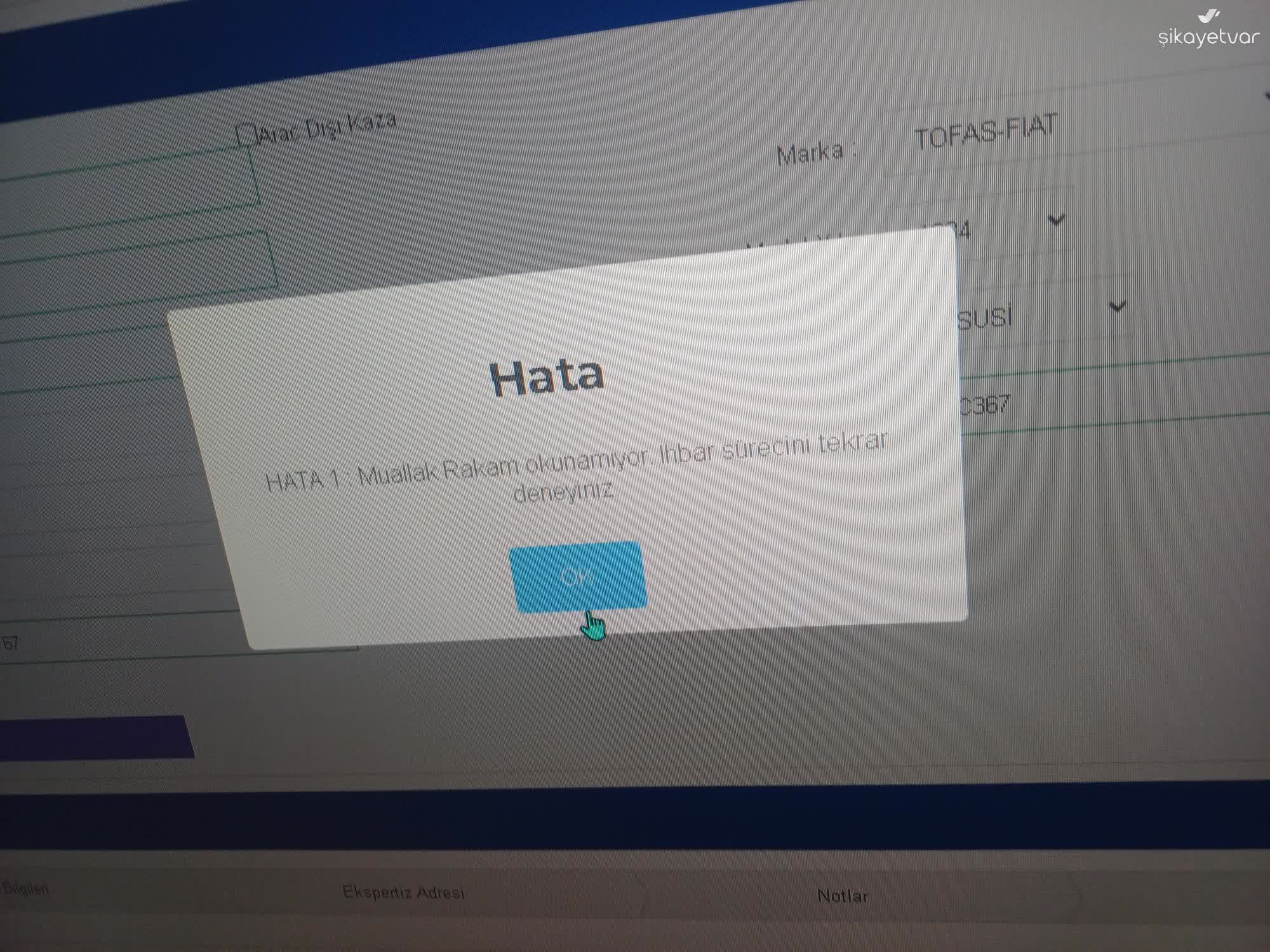Axa Sigorta'da Muallak Rakam Okunmadı Hatası Ve İletişim Eksikliği