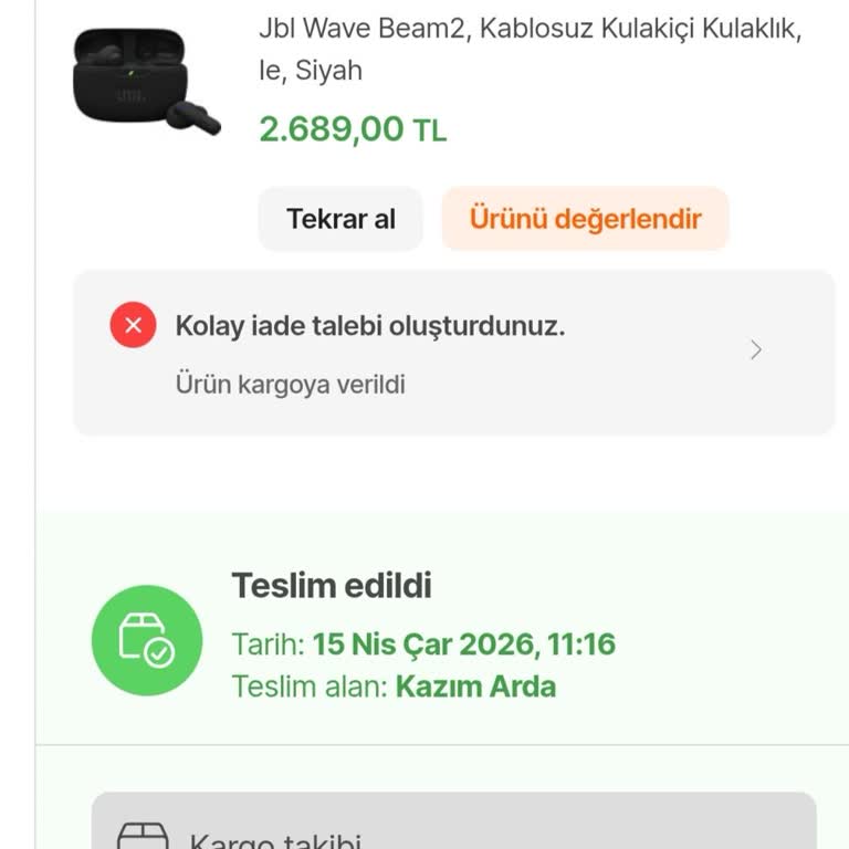JBL Wave Beam2 Kulaklıkta Ses Kısıklığı Ve İade Reddi