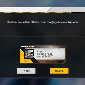 Uzun Süreli Free Fire Hesabım Haksız Şekilde Kalıcı Banlandı