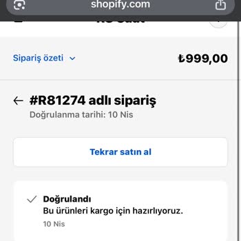 Shopify R8çakmak Ürünüm 11 Gündür Hâlâ Kargoya Verilmedi