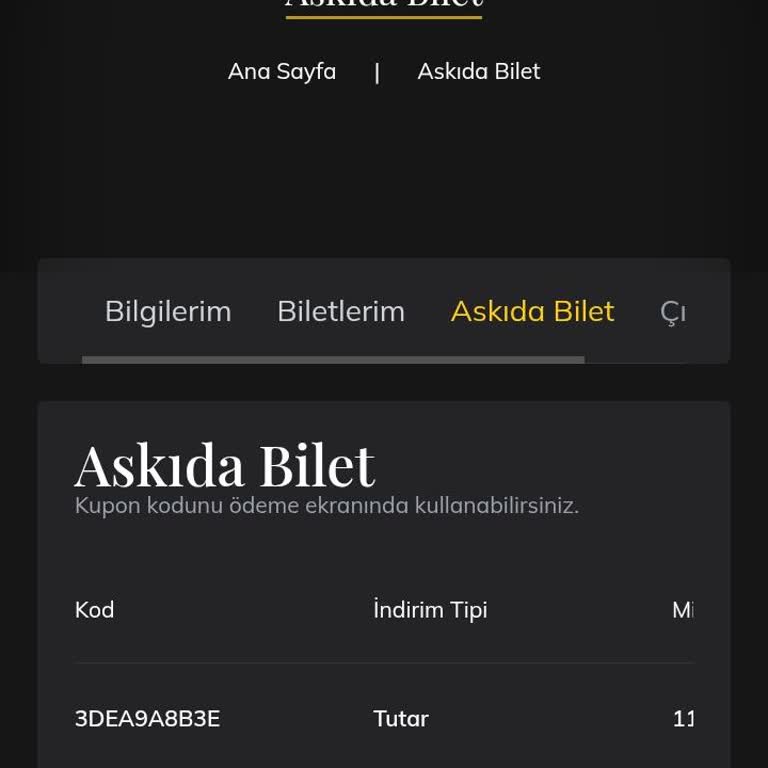 Sistemdeki Hata Biletimi Sildi Ve Yerim Kalmadı