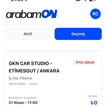 GKN Car Studio Randevumu Kendileri İptal Ettiler Ve Hiçbir Hizmet Vermeden Beni Mağdur Ettiler