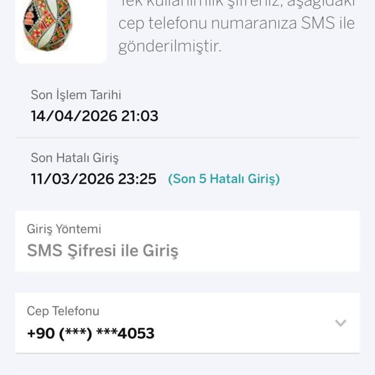 Yeni Telefonumda Garanti Mobil Bankacılık Girişi İçin SMS Şifresi Gelmiyor