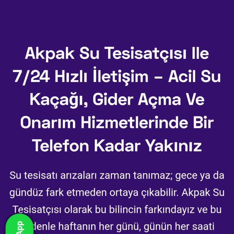 Akpak Su Tesisatçısı Anlaştığımız Fiyattan Fazlasını İstedi